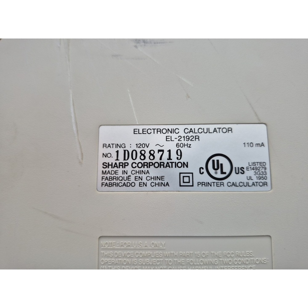 Sharp EL-2192RII Printing Calculator 12 Digit 2 Color Desktop Tested Works - Picture 6 of 8